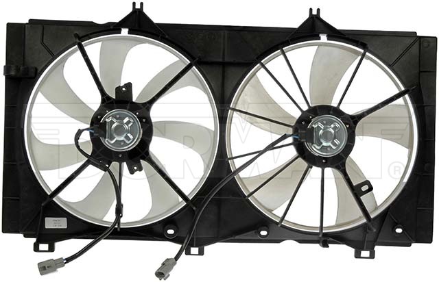 Dorman 621411 Dual Fan Assembly without Controller for 2010-2011 Toyota Camry & 2009-2016 Toyota Venza - Black & White
