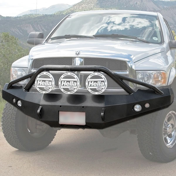 GM15X28521 Matrix Full Width Black Powder Coat Front Winch HD Bumper with Pre-Runner Guard for 2015-2019 GMC Sierra 2500-3500