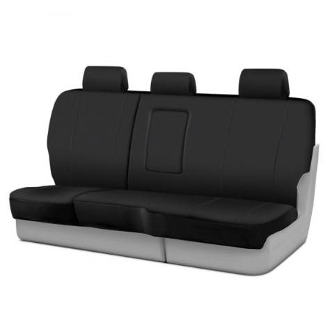 Picture of FIA SP8268BLAC Stimulated Leather 2nd Row Black Seat Covers for 60 40 2019 Chevy Silverado 1500