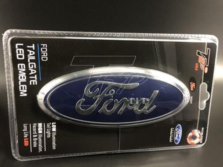 44126LTGEB 7 in. Black & Chrome Lighted Tailgate Logo Emblem for 2009-2014 Ford F-150