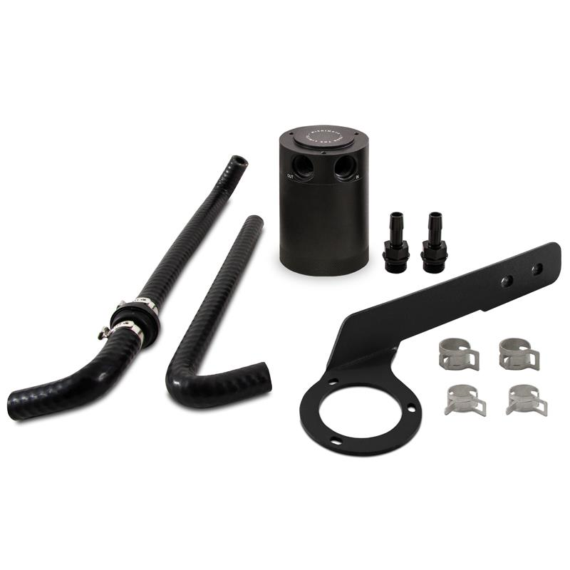 D2018PBEBK PCV Side Baffled Oil Catch Can for 2018 Plus Honda Accord 2.0T, Black