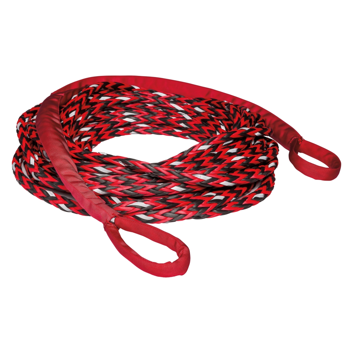 Warn Industries 102557 0.375 in. x 50 ft. Spydura Nightline Synthetic Rope Extension, Red & Black