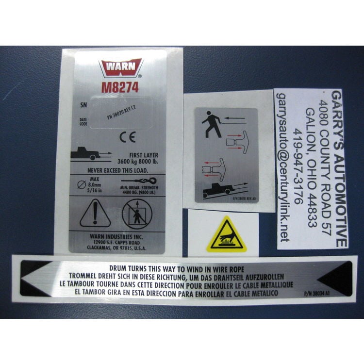 Warn Industries 38305 Winch Service Kit