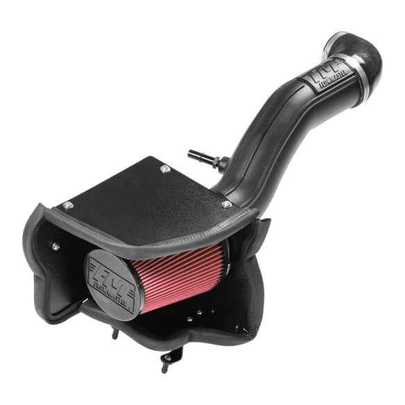 159546 Cross-linked Polyethylene Black Cold Air Intake System with Oiled Red Filter for 2019 Chevrolet Silverado 1500 LTZ 6.2L V8