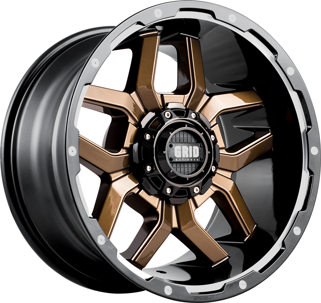 117955R1 17 x 9 in. GD10 Wheel with Black Lip, Gloss Bronze