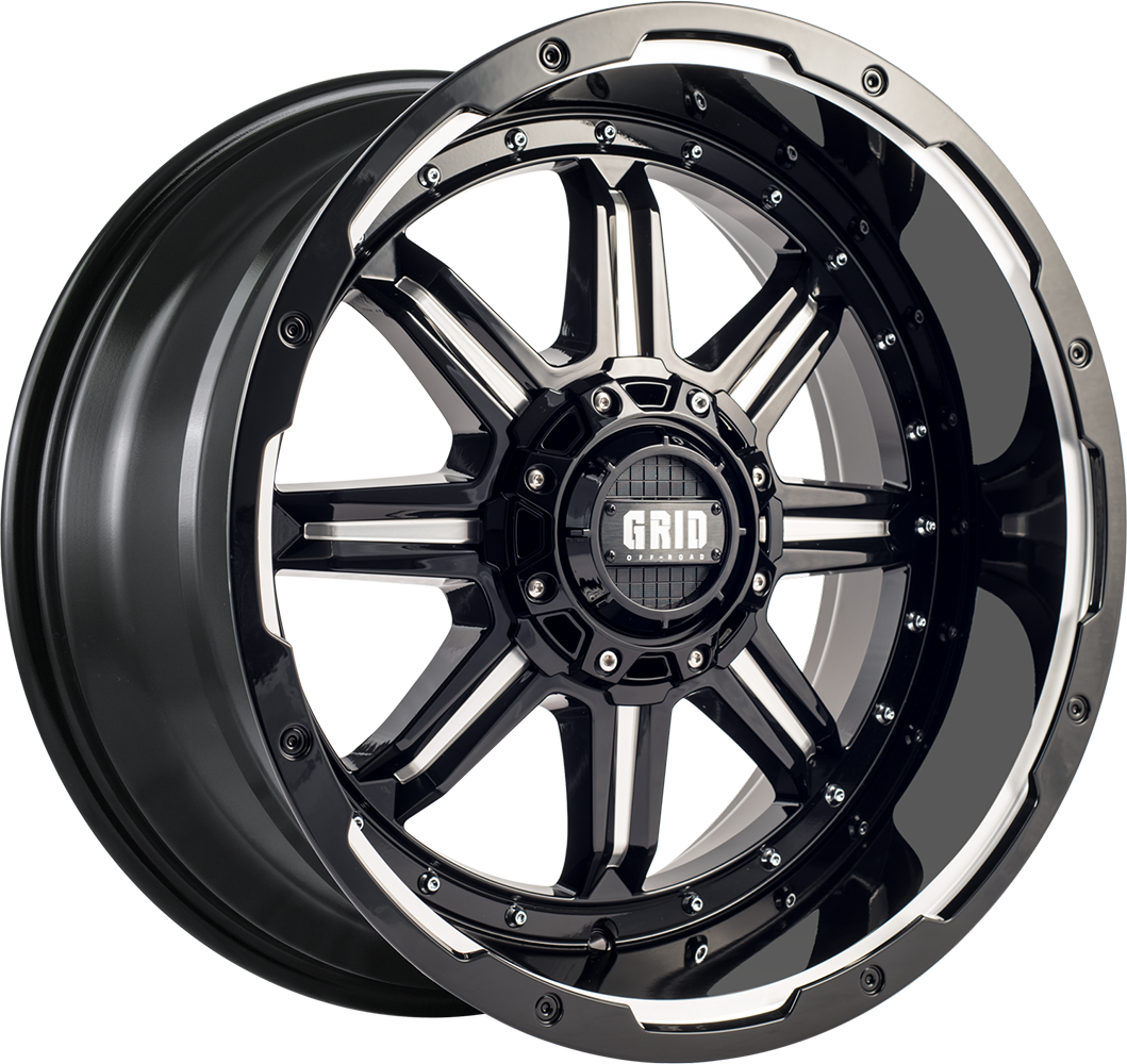 117955M1 17 x 9 in. GD10 Wheel with Milled Lip, Gloss Black