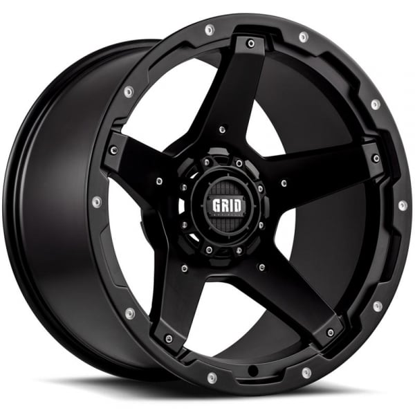 42155B11 20 in. Dia. x 10 in. GD04 -12 mm Offset, 5 x 150 mm Wheel, Matte Black