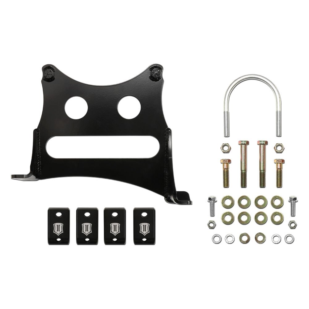 65000 Dual Steering Stabilizer Bracket Kit for 2005-2019 Ford F-250, Black