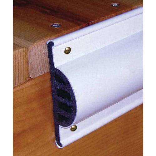 46013 Dock Pro 10 in. White Vinyl Commercial Grade Side Gard Dock Edging