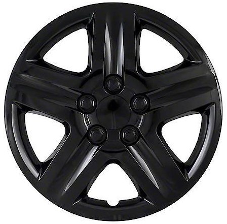 17", 6 Spoke, Gloss Black, Plastic, Set Of 4