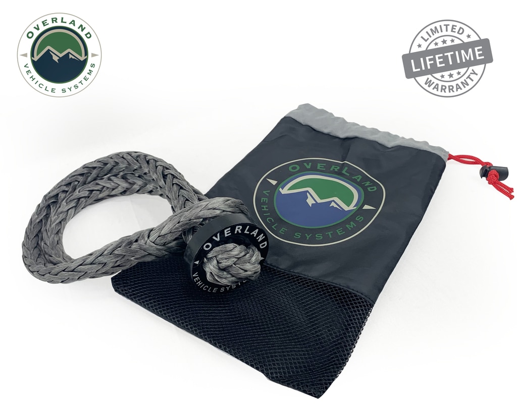 19139919 0.43 in. 41000 lbs Soft Shackle with Collar & 22 in. Storage Bag, Grey