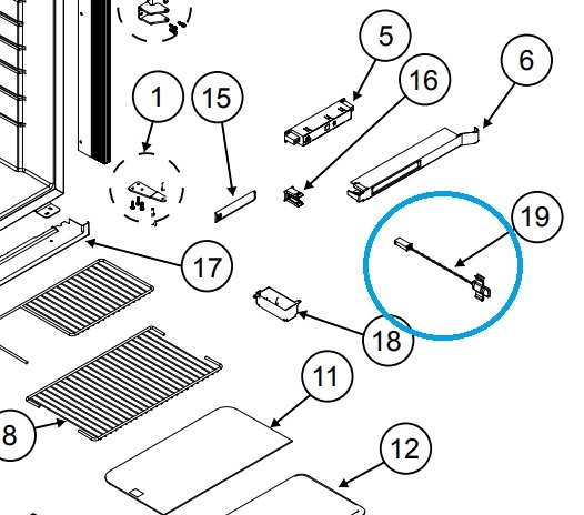638391 Replacement Thermistor Assembly for Polar N7, N8 & N10 Models -  Norcold, NO832709