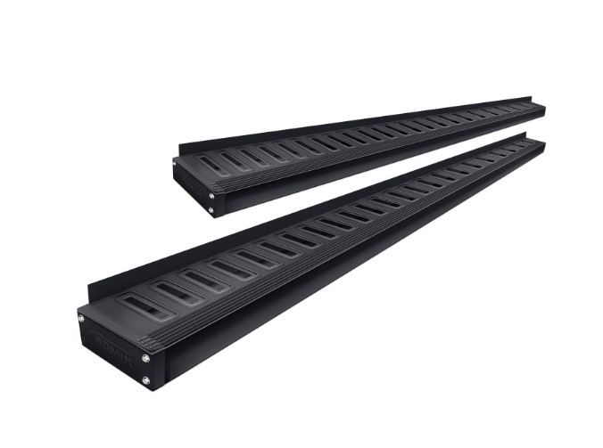 USA 81316419 6.5 in. ROF-T Series Cab Length Black Running Boards for 2020 Jeep Gladiator