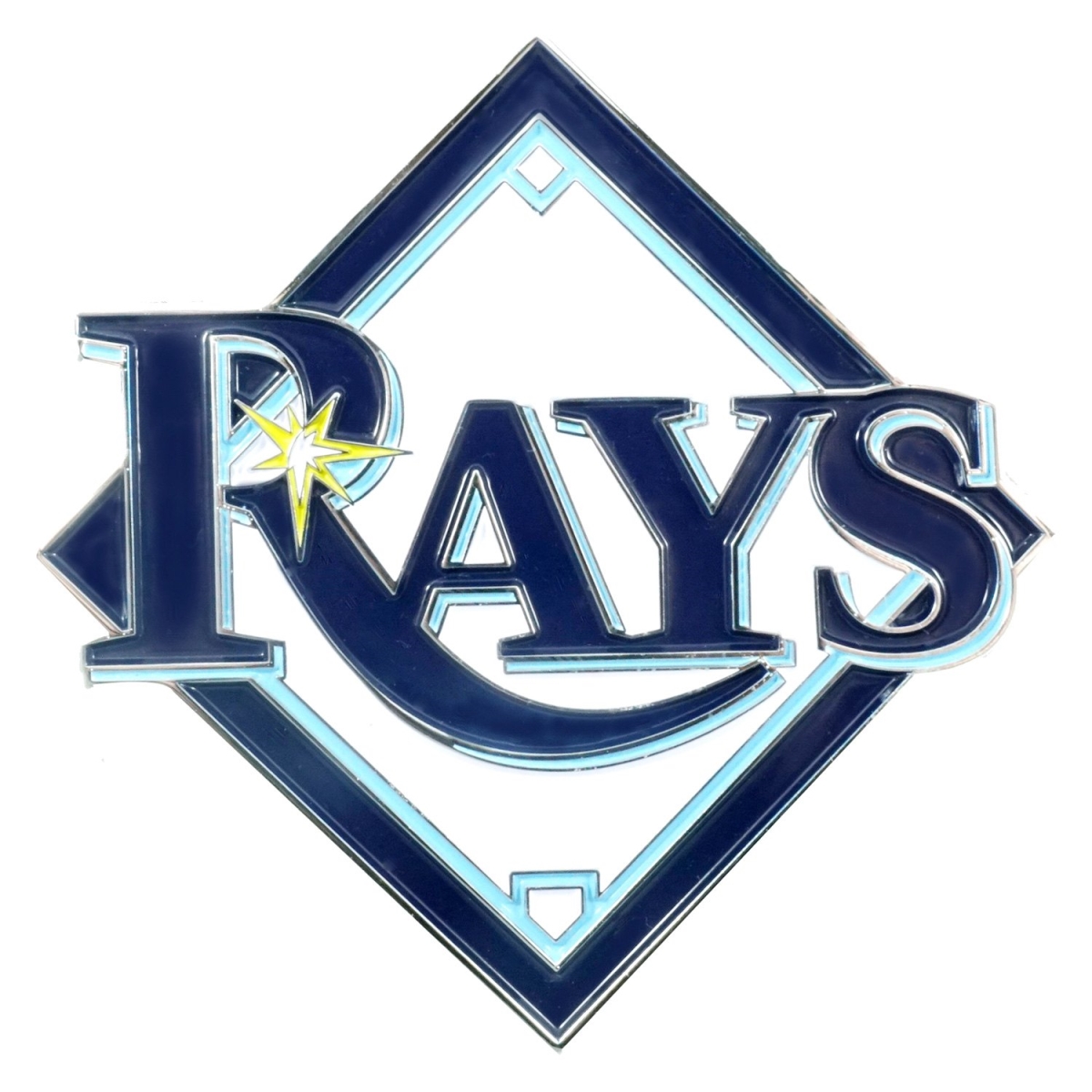 Fan Mats 26727 Tampa Bay Rays Colored MLB Emblem