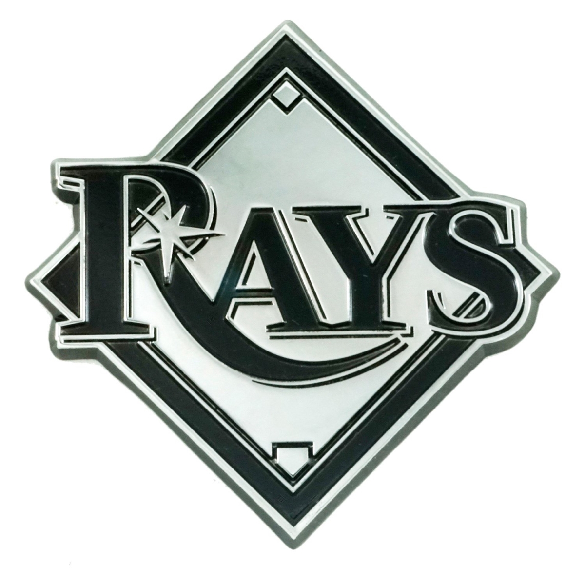 Fan Mats 26731 Tampa Bay Rays Chrome MLB Emblem