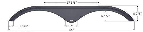 Icon Technologies Fender Skirt, Tandem, Pilgrim, FS4144, Grey | ABS Plastic | Camping World