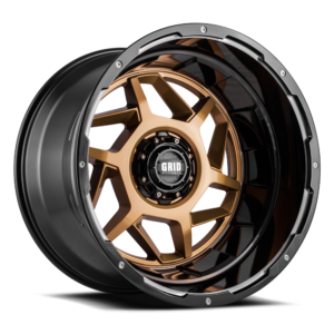 D2952R87 20 x 9 GD14 0 mm Offset 5 x 127 Gloss Bronze with Black Lip Wheel
