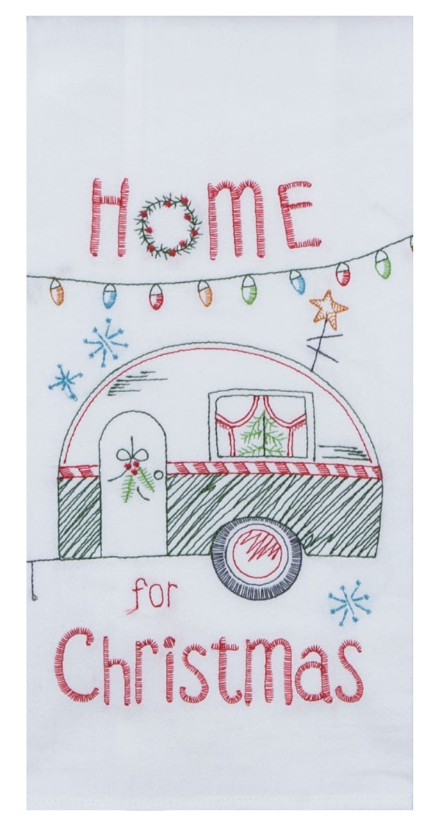 Picture of Kay Dee Designs H3200 Happy Camper Christmas Trailer Flour Sack Dish Towel