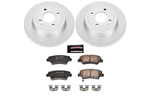 Powerstop CRK7905 Rear Powder Coated Rotors & Z17 Ceramic Brake Pads Kit