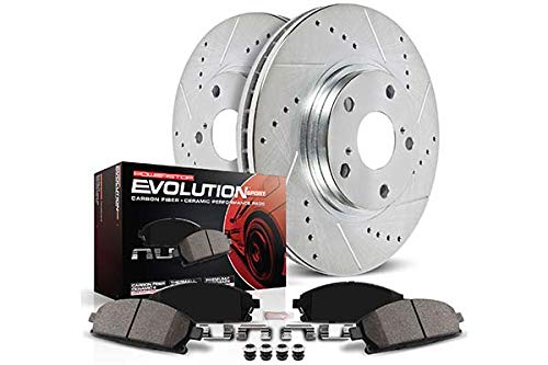 Powerstop K7869 Z23 Evolution Rear Rotors & Ceramic Brake Pads Kit
