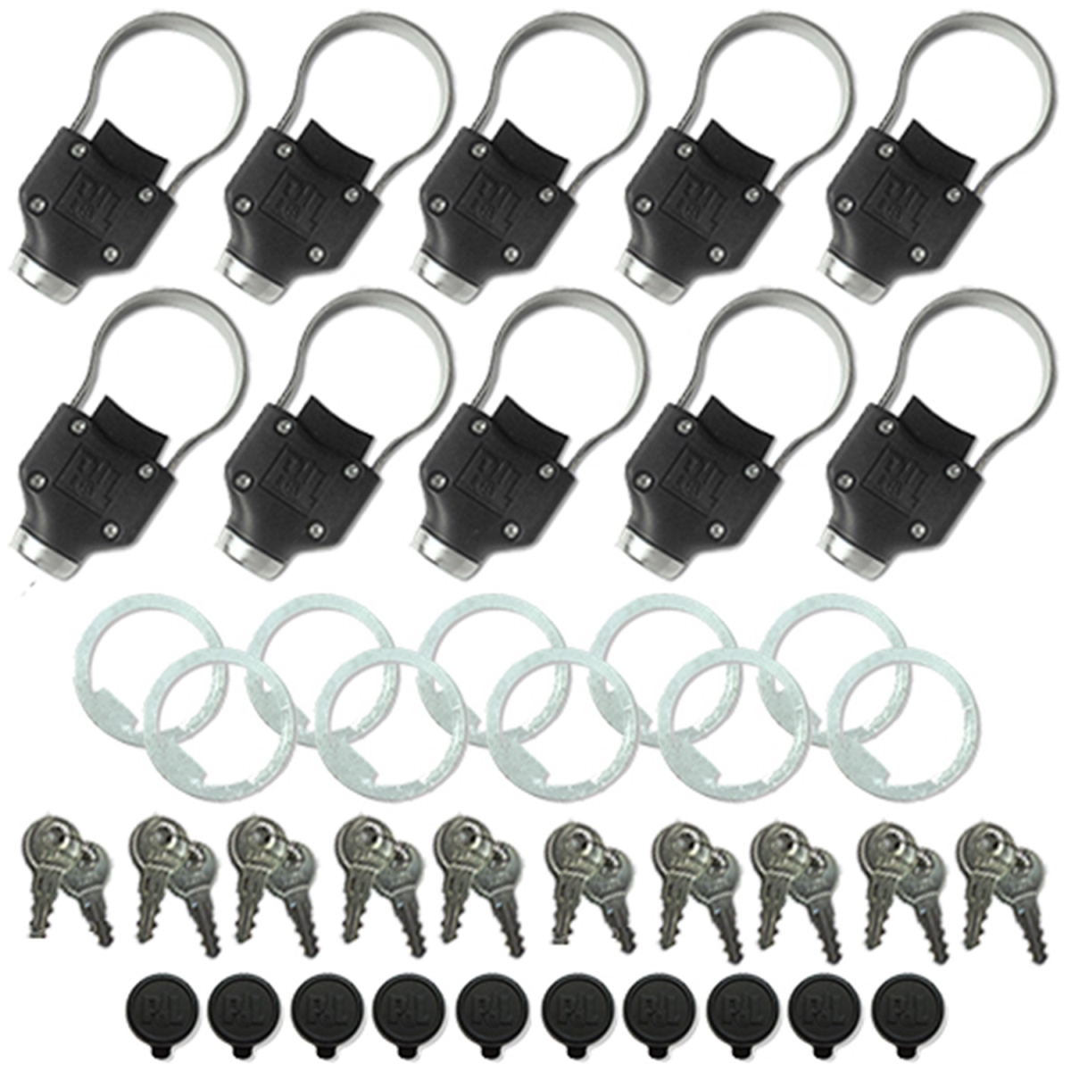 Pop & Lock PL990010PK Tailgate Locks, Pack of 10