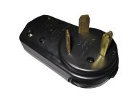 Replacement Plug Head, 30 Amp, Male Plug End, Without Plug Head Handle, Black