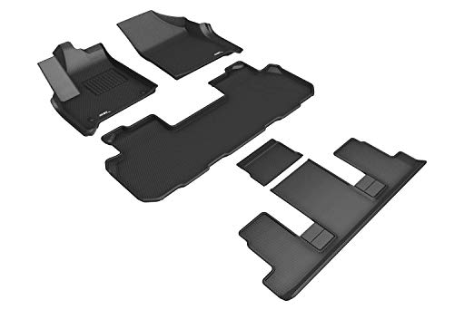 C04001509 Kagu 3 Row Floor Mat Set for Buick Enclave Models, Black