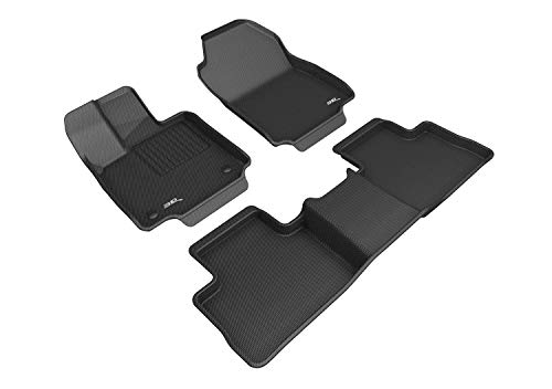 Y25501509 Kagu 2 Row Floor Mat Set for Toyota Rav4 Hybrid Models, Black