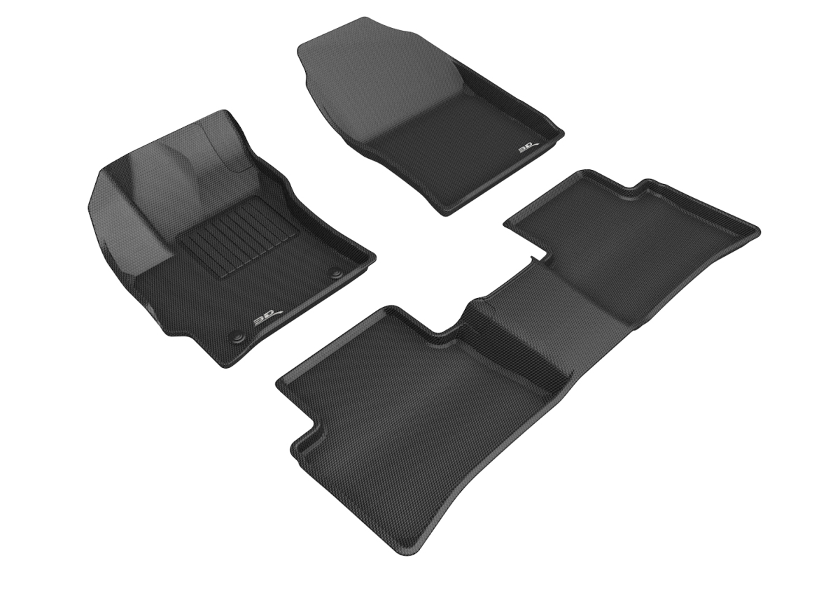 Picture of 3D MAXpider G03101509 Kagu 2 Row Floor Mat Set for 2018 Kia Niro LX Sport Utility 4-Door&#44; Black