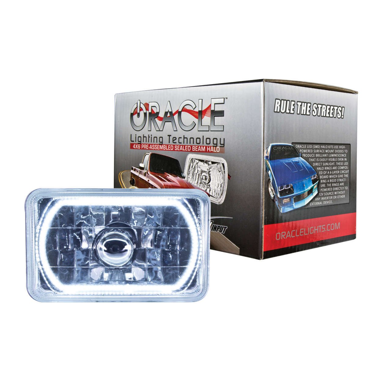 Oracle Lighting  Pre-Installed 7x6 H6054 Sealed Beam Halo Headlight (6908-001, 6908-002, 6908-003, 6908-004, 6908-005, 6908-007, 6908-333) (213395)