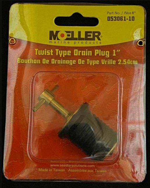 5306110 1 in. Twist Turn Brass Drain Plug