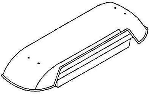 Picture of Dometic 3312695020 6.5 x 23.75 in. Black Refrigerator Roof Vent Cover