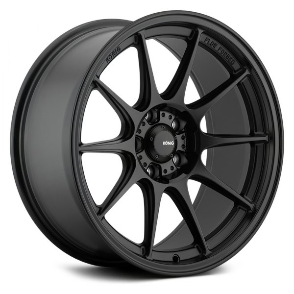 DK87514405 17 x 8 in. plus40 Offset, 5x114.3 Bolt Pattern, 73.1mm Hub Dekagram Wheel, Matte Black
