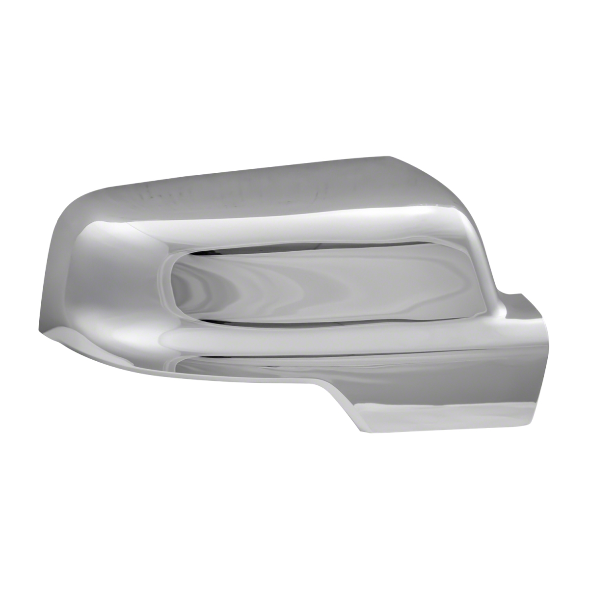 Top Half Cover, Chrome, ABS Plastic, Set Of 2, With Turn Signal Cutout