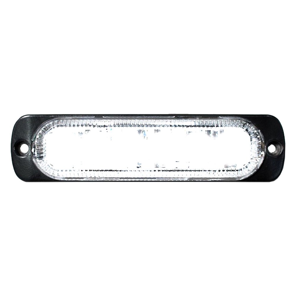 70016W6-LED Ultra Slim Bolt-on Mount 19-Flash Pattern Amber LED Strobe Light