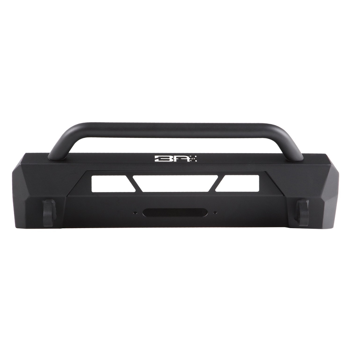 TR19339 Hiline Full Width Black Powder Coat Front Winch HD Bumper with Hoop for 2014-2020 Toyota 4Runner