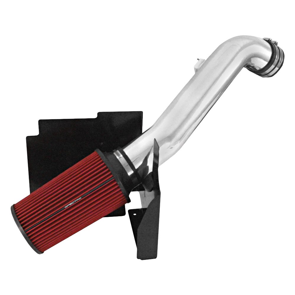 9904Aluminum Clear Anodized Cold Air Intake System with HPR Red Filter for 2001-2004 Chevy Silverado 2500