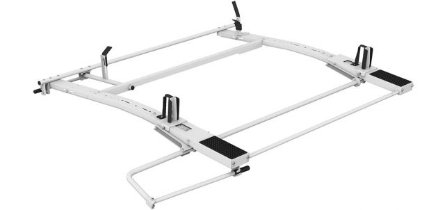 Picture of Kargomaster 4GMSCD Combo Ladder Rack Kit with Drop Down Clamp & Lock - GM Low Roof Transit