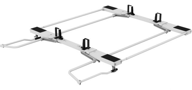 4TLADD Drop Down HD Aluminum Double Ladder Rack Kit - Transit Low Roof