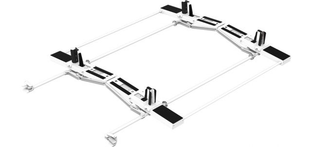 Kargomaster 4THSDD Drop Down Double Ladder Rack Kit - Transit High Roof