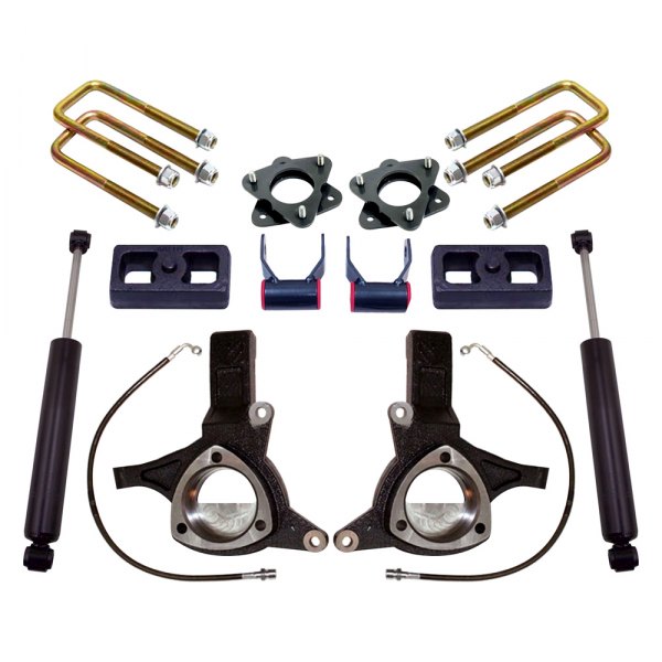 K881774 7 x 4 in. MaxPro Front & Rear Suspension Lift Kit for 2016-2018 Silverado 1500