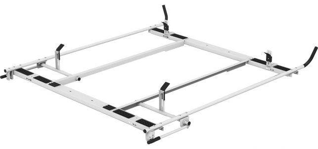 Kargomaster 4TLACC Clamp & Lock HD Aluminum Double Ladder Rack Kit - Transit Low Roof