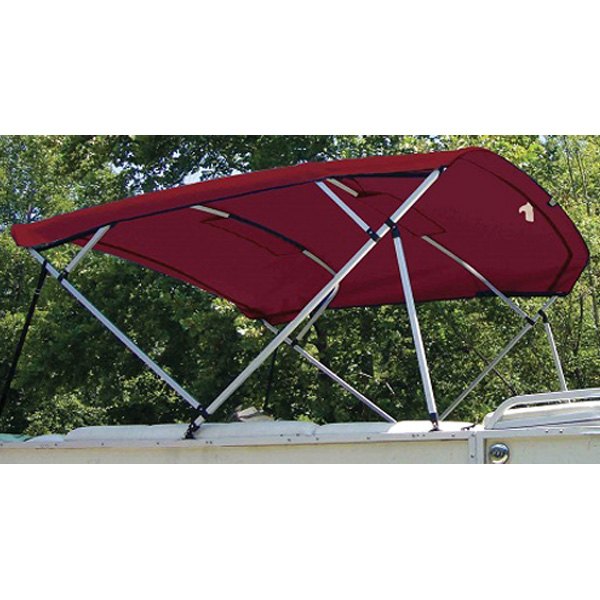 8PONRCLA08 8 x 96-102 in. Burgundy Sunbrella Acrylic 4-Bow Pontoon Bimini Canvas