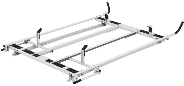 Picture of Kargomaster 4TCACC Clamp & Lock HD Aluminum Double Ladder Rack Kit - Transit Connect