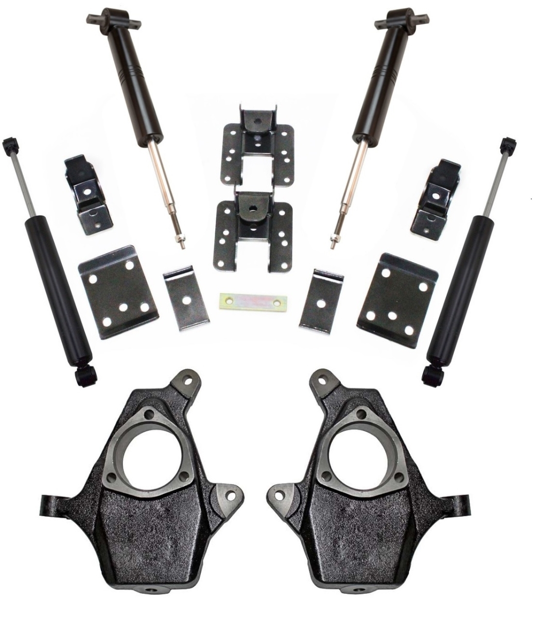 K331336S Front & Rear Lowering Kit - Black - 0.6 in. Drop - Enhanced Comfort