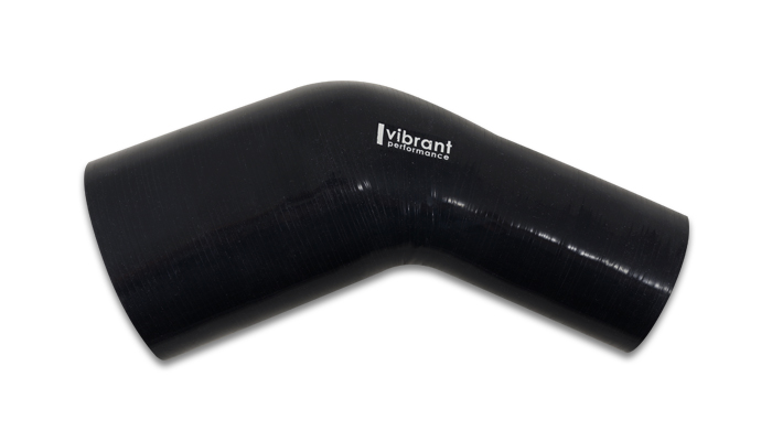 19766 2.75 x 3 in. 4-Ply Silicone Joiner 45 deg Bend Reducer, Gloss Black