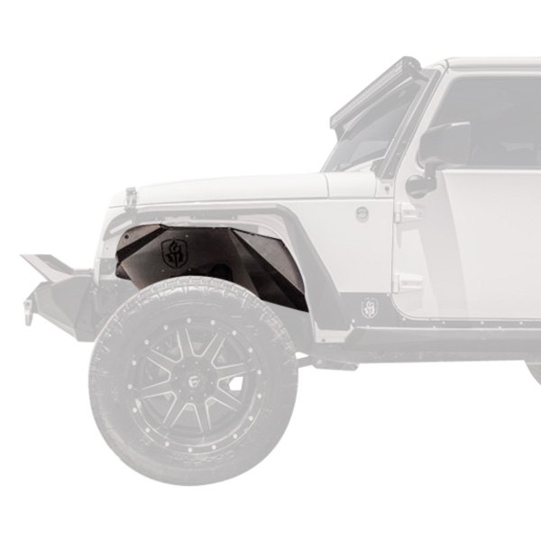 507LFF0Z Stealth Series Raw Front Fender Inner Liner for 2007-2018 Jeep Wrangler