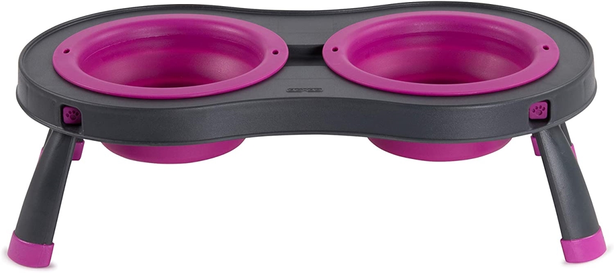 Picture of Dexas PW11043224 2.5 Litre Double Pet Feeder Cups&#44; Fuchsia
