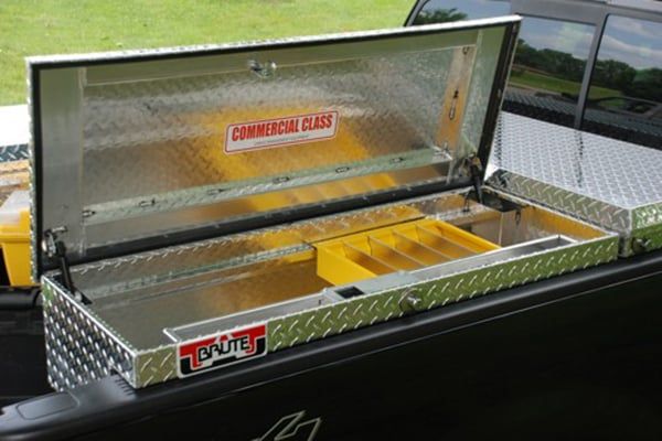80RB7670D Driver Side Brute Losider Safe Tool Box with Rear Bedsafe Roller Drawer, Aluminium