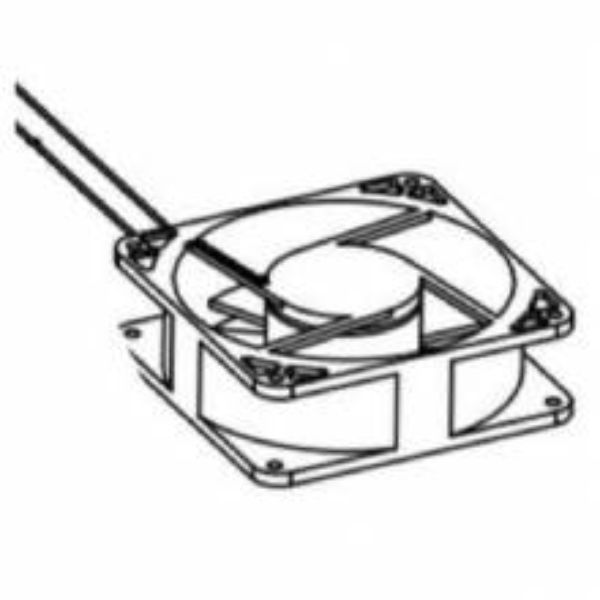 637154 Square Upper Fan Kit, Black